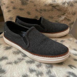 Massimo Dutti slip on sneakers wool & leather EUC 37